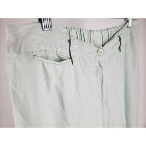Ralsey Linen Straight‎ Leg Capris Size 14 Light Blue